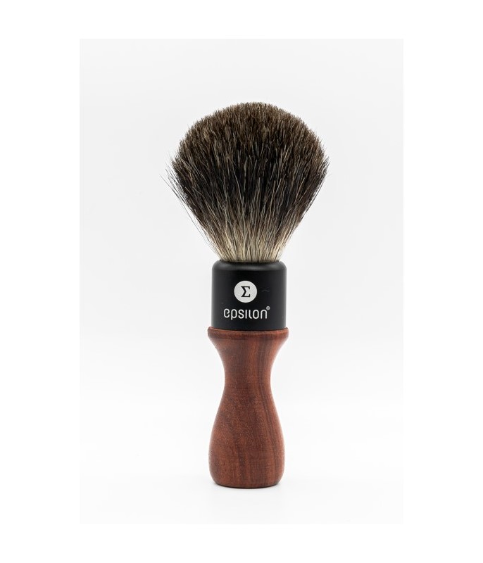 Epsilon Black Badger Shaving Brush African Blackwood 50/24mm