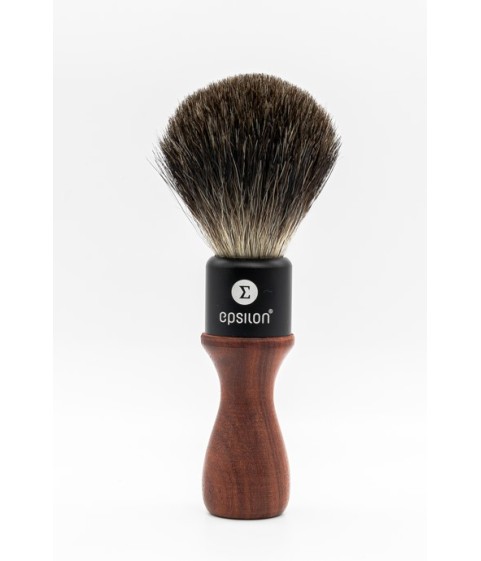 Epsilon Black Badger Shaving Brush African Blackwood 50/24mm