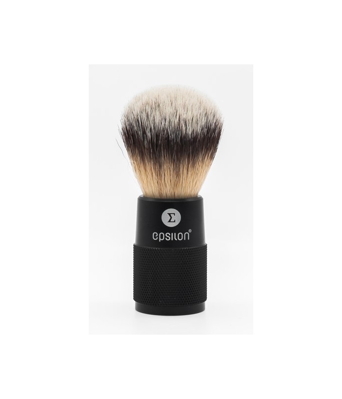 Epsilon Synthetic Shaving Brush Metallic Black Handle 48/24mm