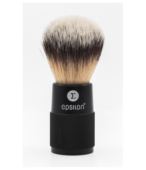 Epsilon Synthetic Shaving Brush Metallic Black Handle 48/24mm