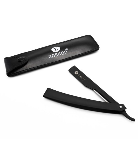 Epsilon Black Shaving Razor Leather Pouch