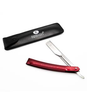 Epsilon Red Shaving Razor Leather Pouch
