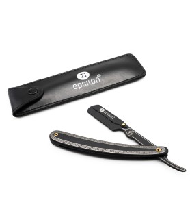 Epsilon Razor Style Black Leather Pouch
