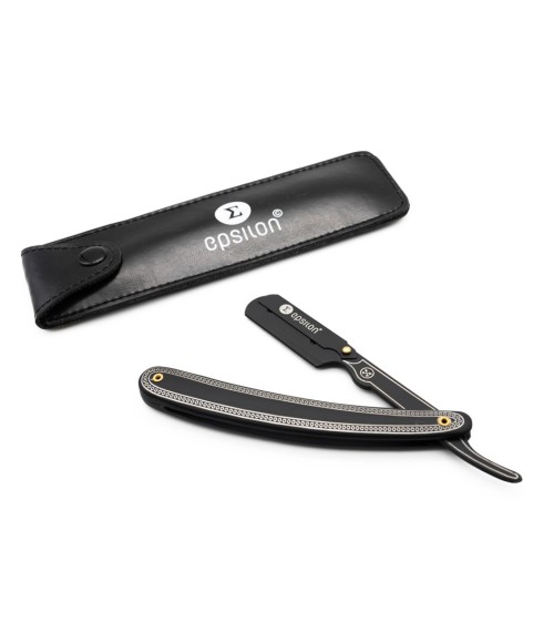Epsilon Razor Style Black Leather Pouch