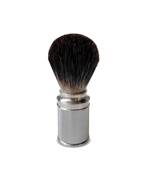 Epsilon Chrome Metallic Handle Shaving Brush Black Badger 54/24mm