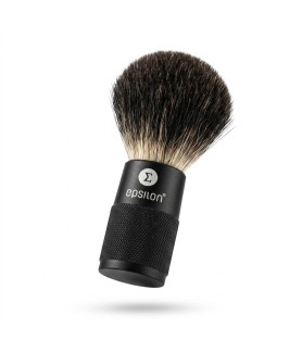 Brocha Afeitar Tejón Negro Epsilon Mango Metálico Negro 52/22mm