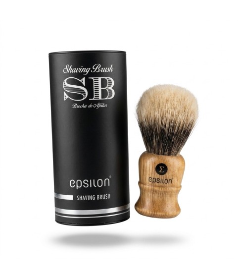 Epsilon Two Band Badger Shaving Brush Wood 26 / 55mm