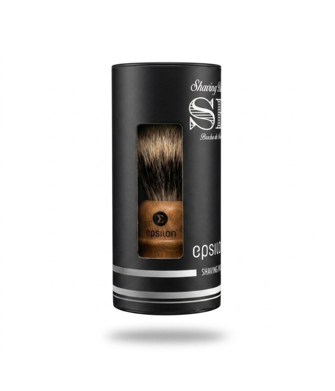 Epsilon Two Band Badger Shaving BrushWooden Fan Shape 49/26mm
