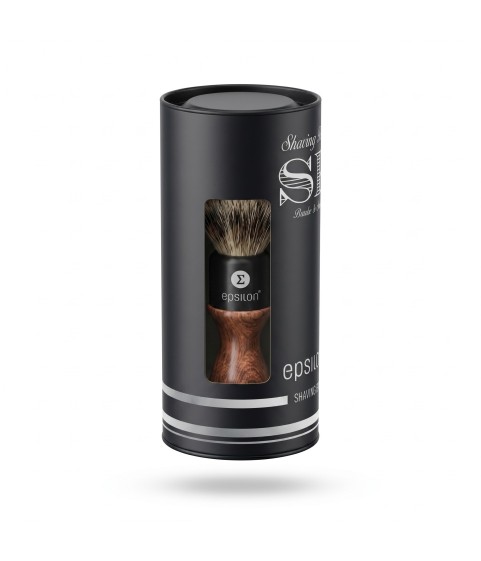Epsilon Black Badger Shaving Brush African Blackwood 50/21mm
