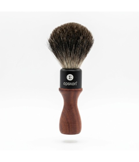 Epsilon Black Badger Shaving Brush African Blackwood 50/21mm