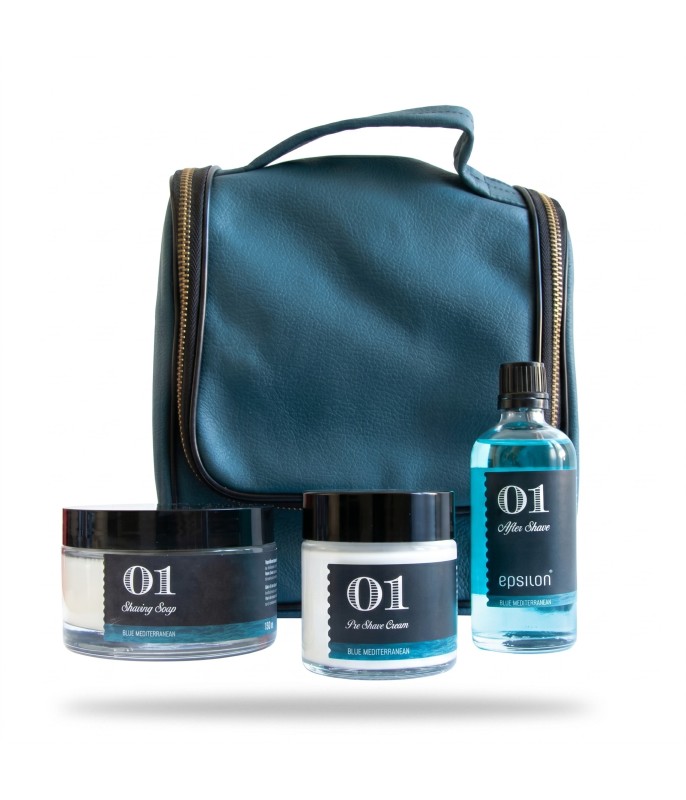 Blue Mediterranean Shaving Set