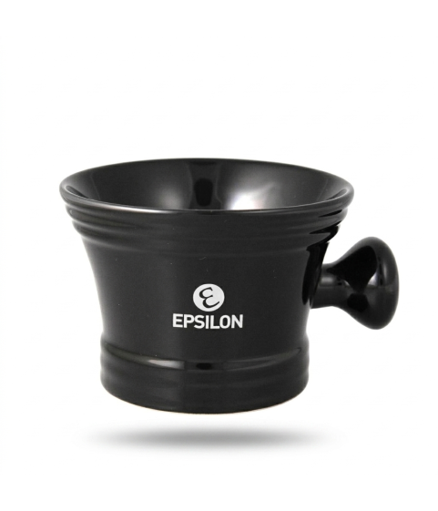 Bol de Afeitado Cerámico con Asa Negro E Epsilon